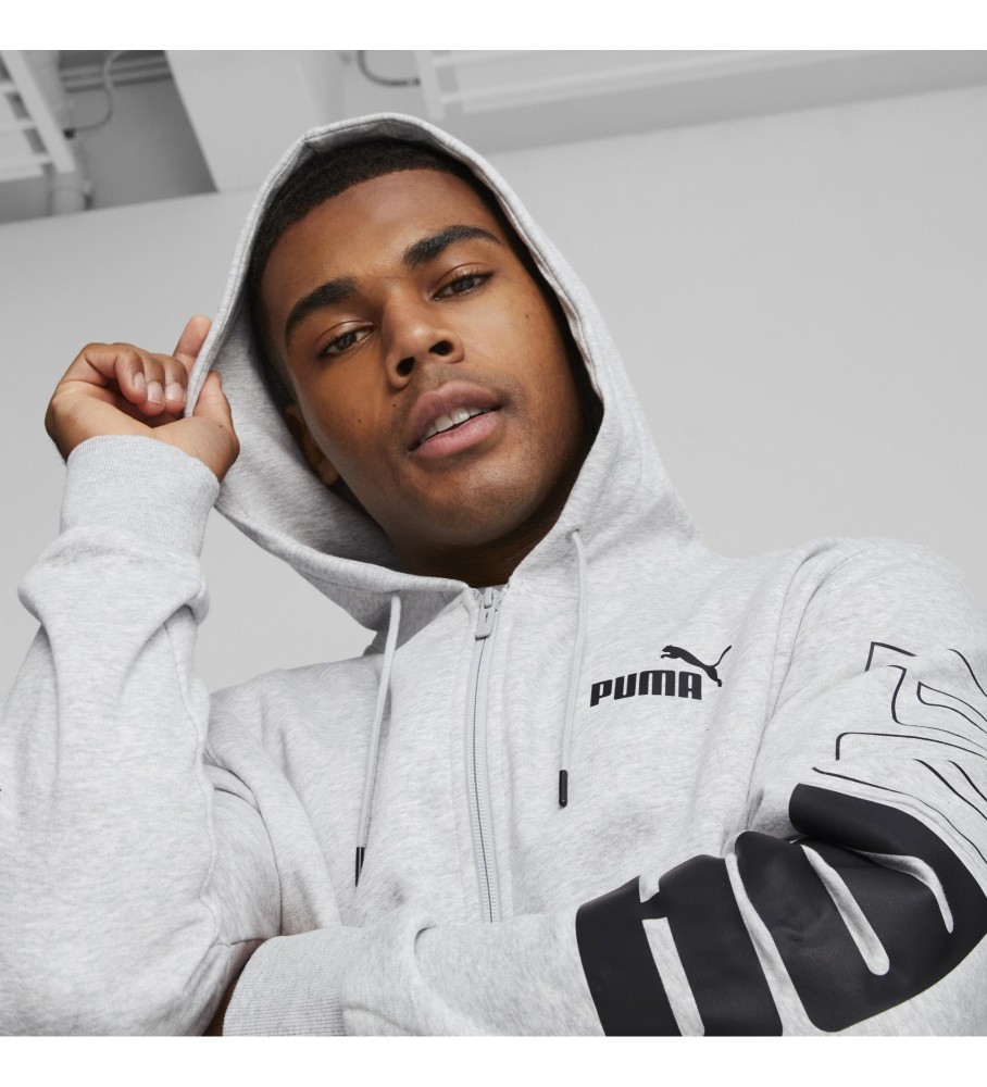 Moletom Puma Colorblock com zíper frontal completo cinza