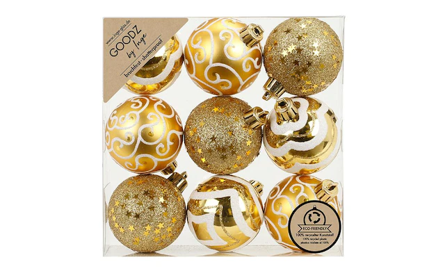 Weihnachtsbaumkugel »Inge Weihnachtskugel, Gold-Mix, 9 Stk.«
