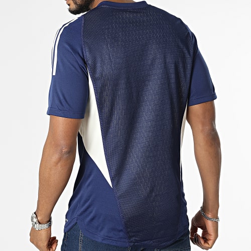 Maillot De Foot A Bandes FIGC Pro HS9845 Bleu Marine