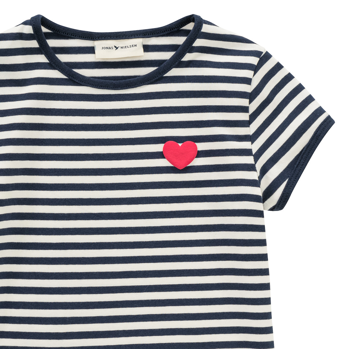 Jonas Nielsen Mädchen T-Shirt mit Herz-Print dunkelblau / weiss