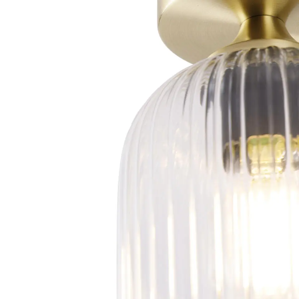 Qazqa plafondlampen banci goudkleurig e27