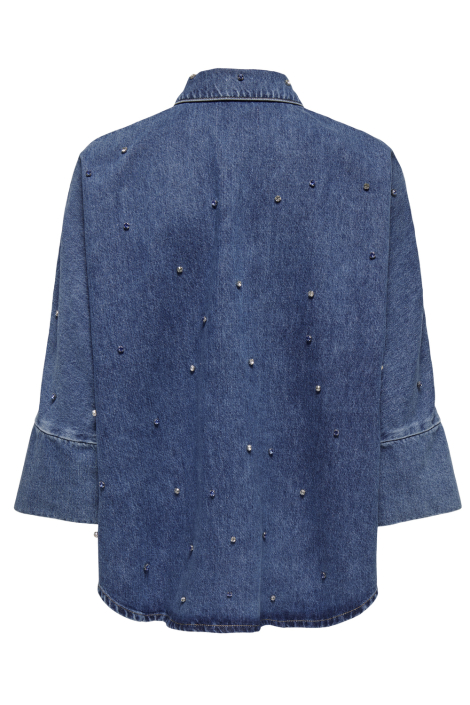 Only blauwe dames blouse