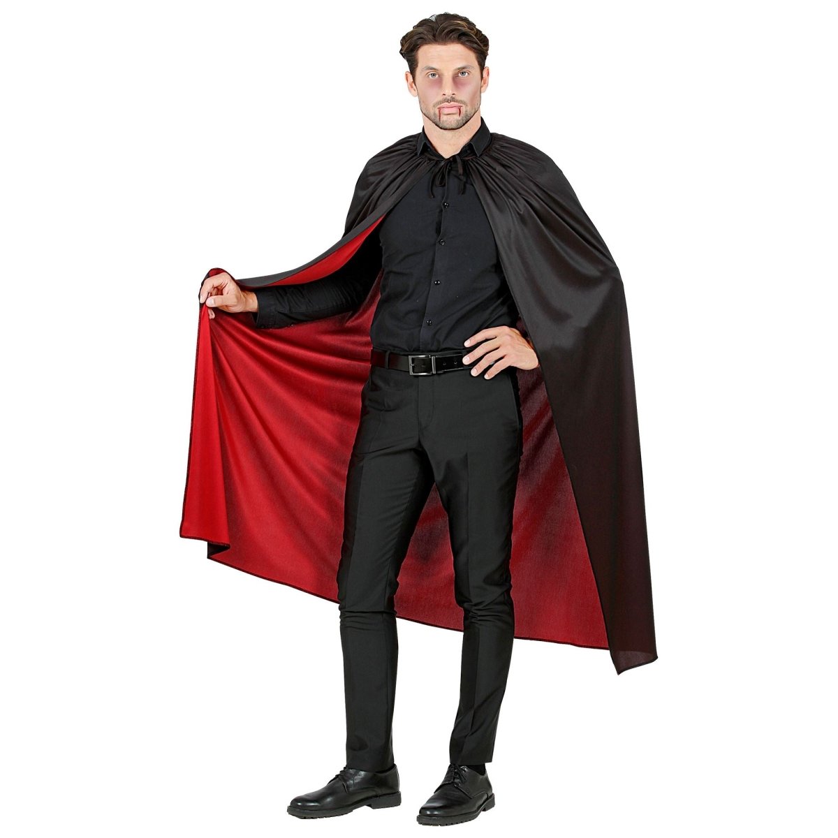 Halloween Cape Rood Zwart 1,3m