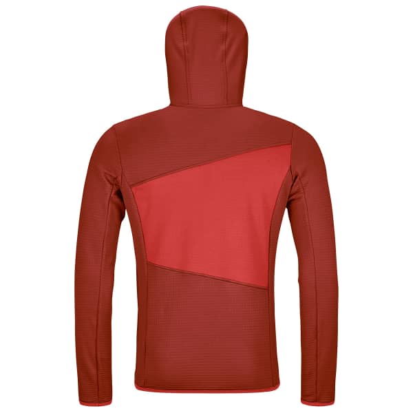 Veste polaire randonnée ORTOVOX FLEECE GRID HOODY M CLAY ORANGE