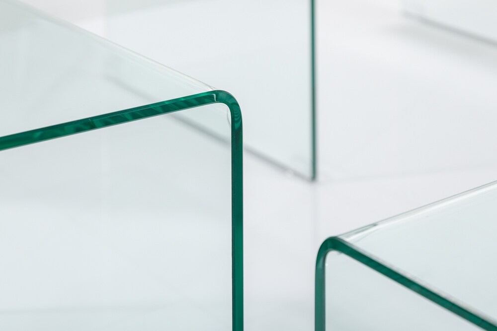 riess-ambiente Couchtisch FANTOME -60cm Beistelltische transparent 3er Set Glas