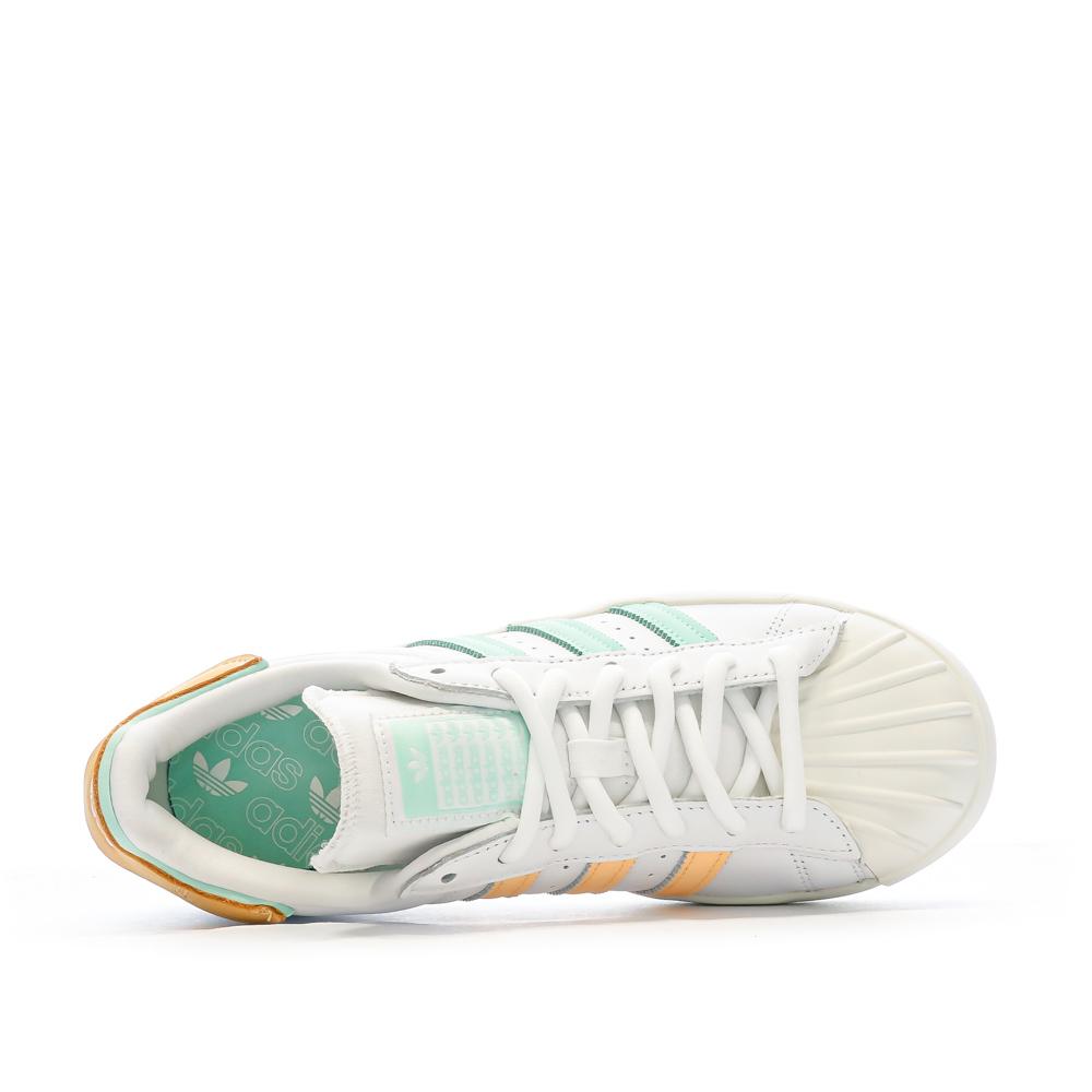 Adidas Baskets Blanche/Verte Femme Adidas Superstar Ayoon