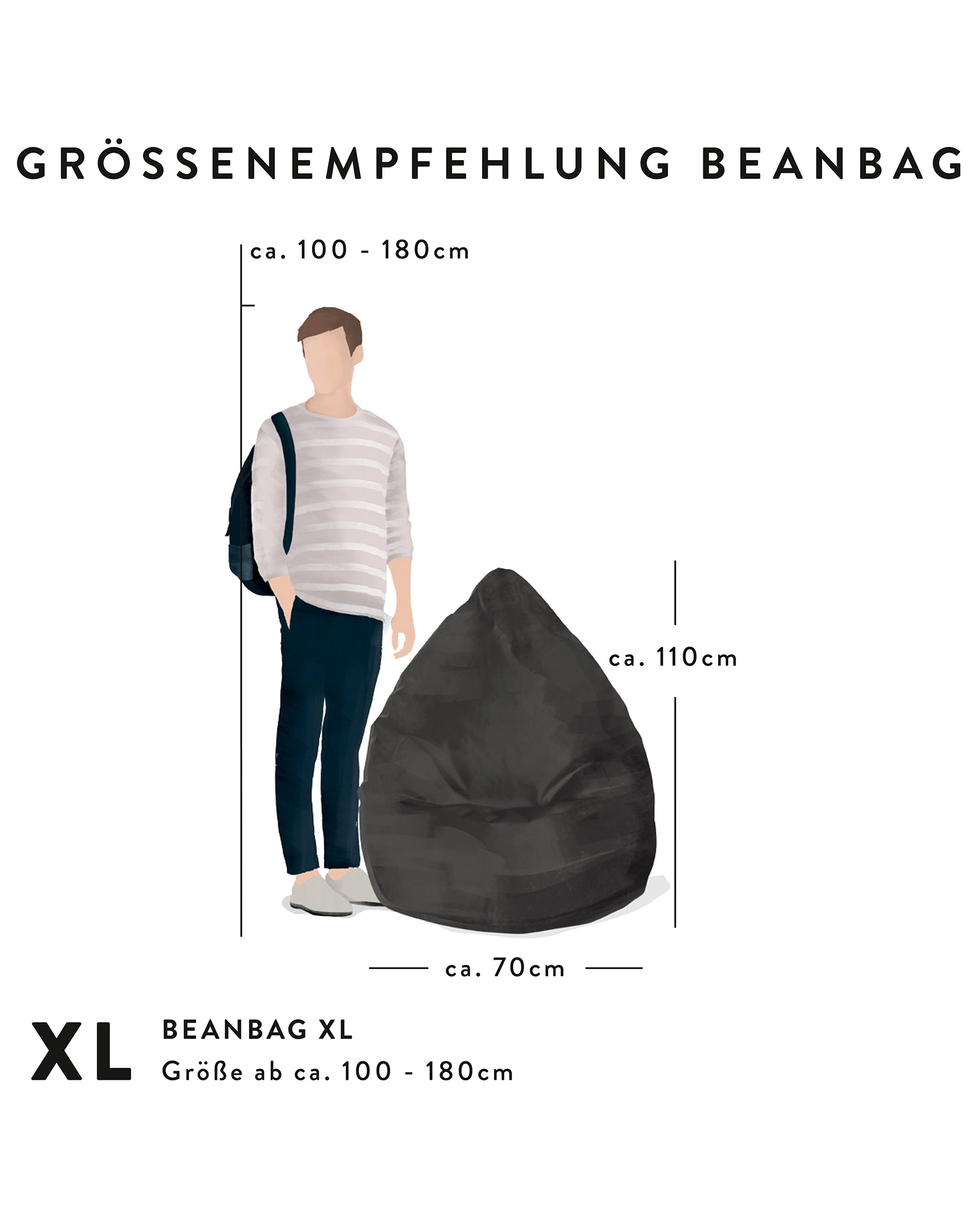 Sitzsack BeanBag EASY XL (Farbe: lila)