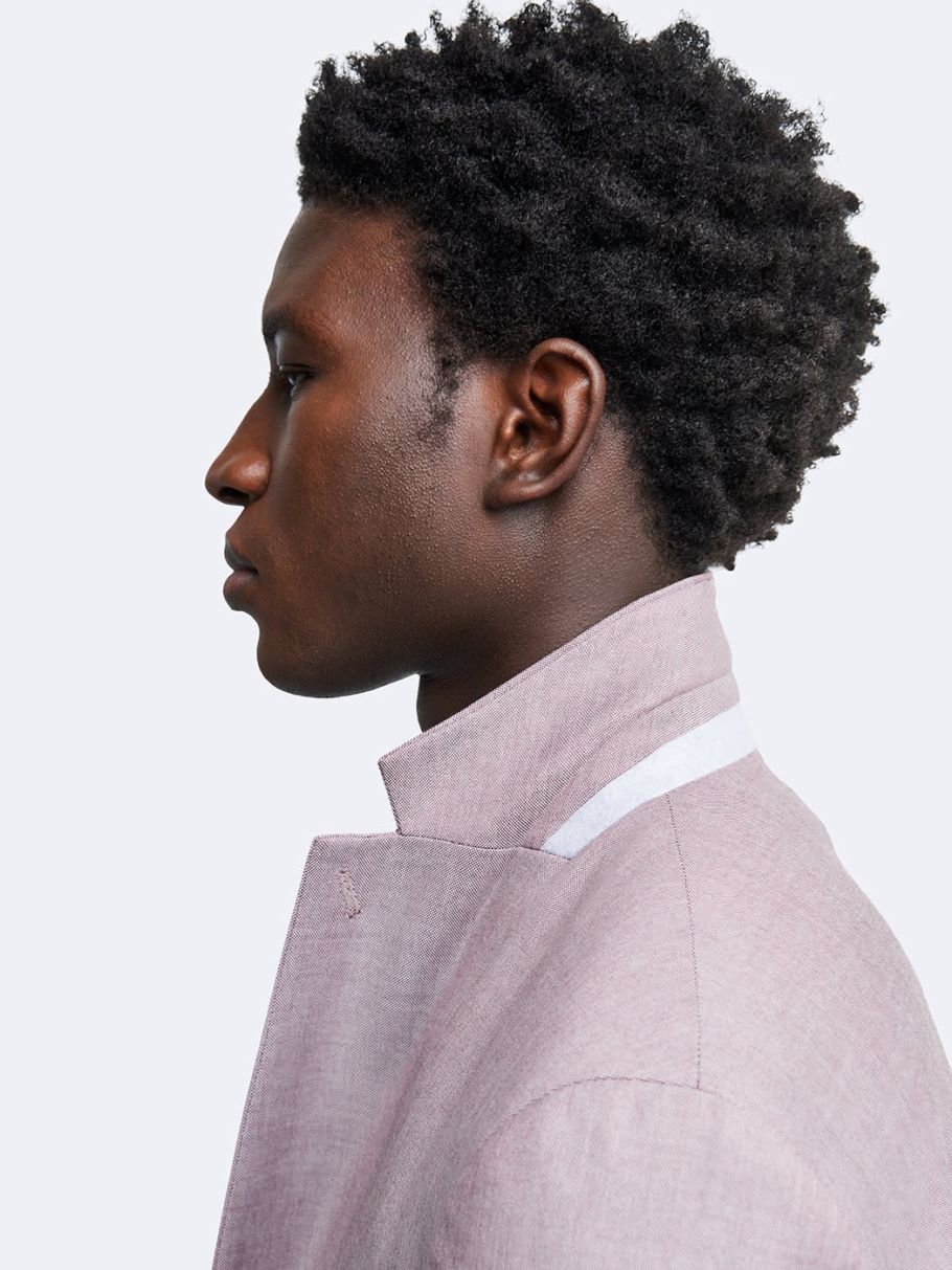 Veste coordonnable slim faux uni
