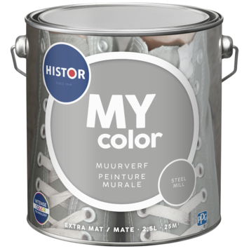 Histor My Color muurverf extra mat steel mill 2,5 liter