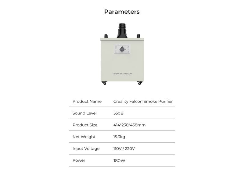 Creality Filteranlage Falcon Smoke Purifier 180W Filteranlage für Creality Falcon2 Pro