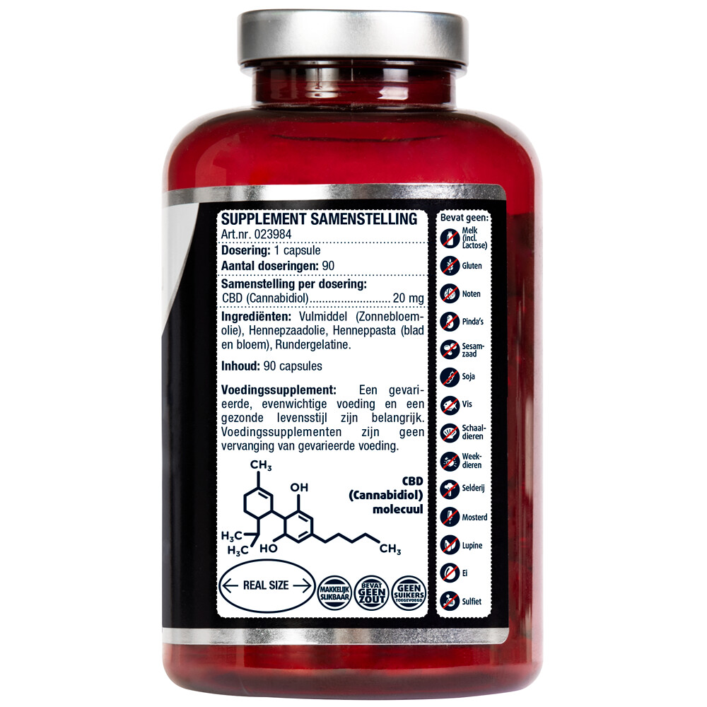 Lucovitaal CBD Cannabidiol 20 mg90 capsules
