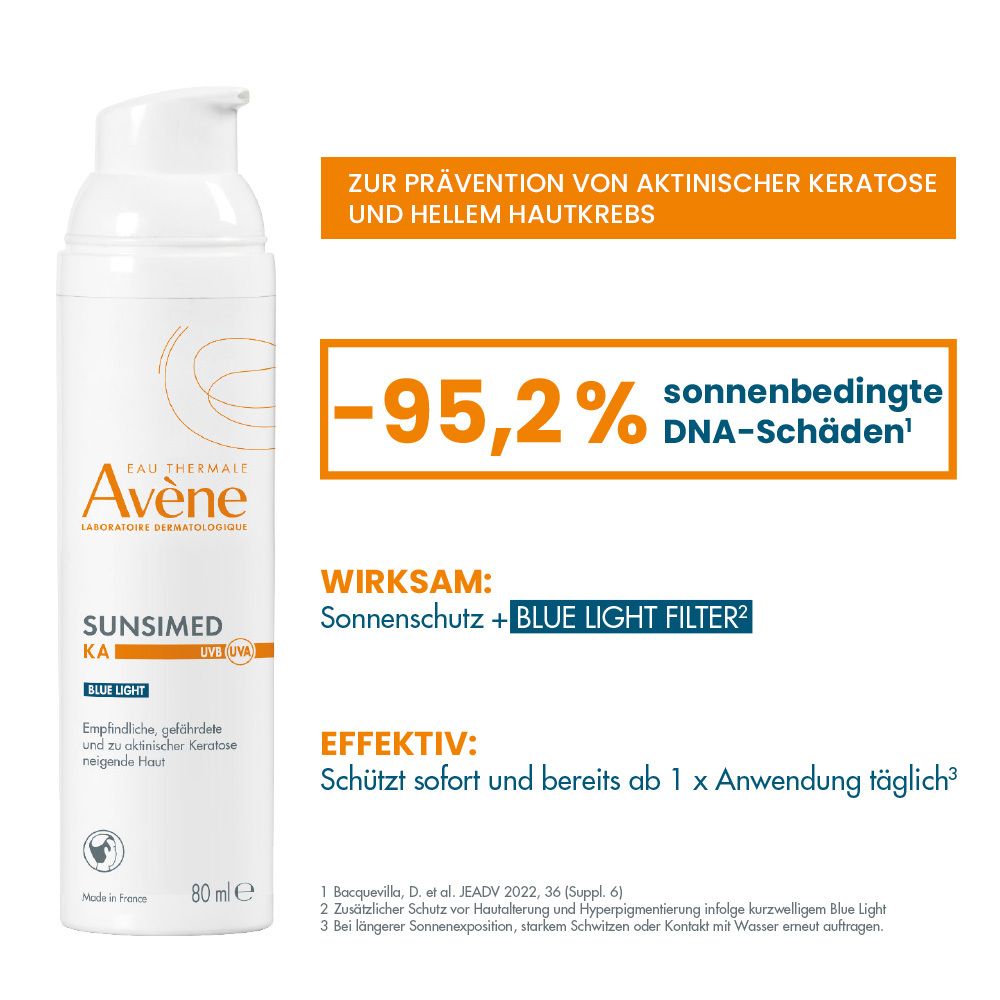 Eau Thermale Avène – Sunsimed KA: Medizinischer Sonnenschutz zur Prävention von aktinischer Keratose und hellem Hautkrebs