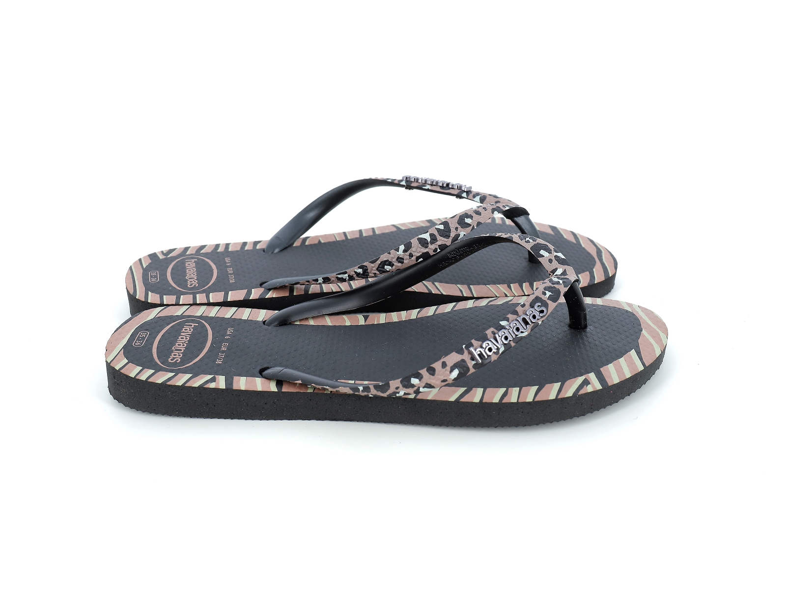 Havaianas-SLIM ANIMAL FASH 4147966 Plastique Noir Rose