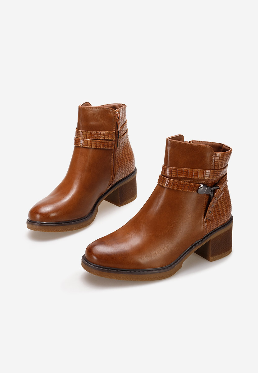 Bottines à talon chameau Savina V2