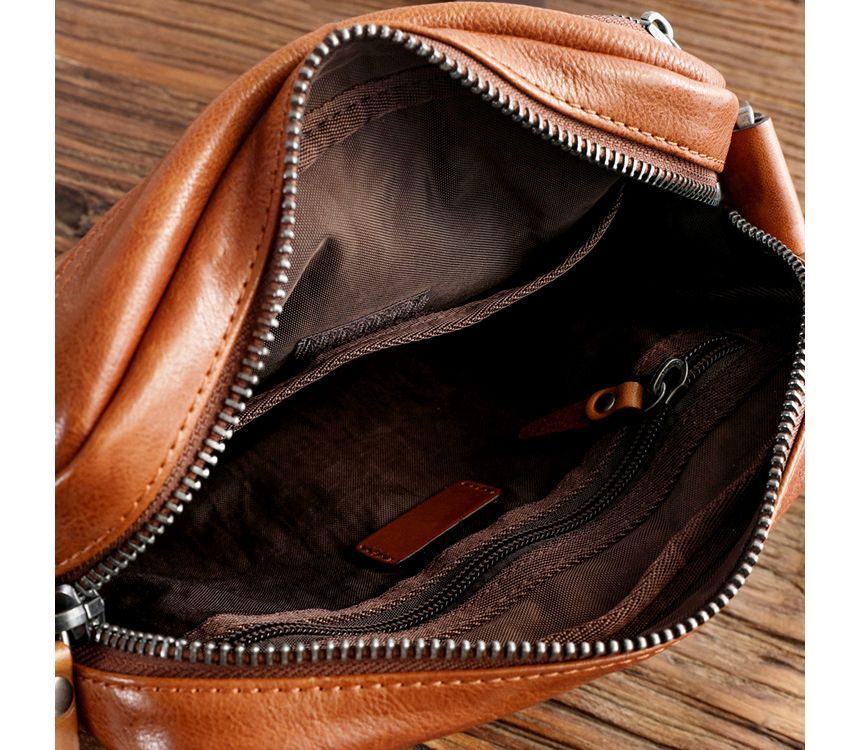 Wavecho - Echte leren crossbodytas