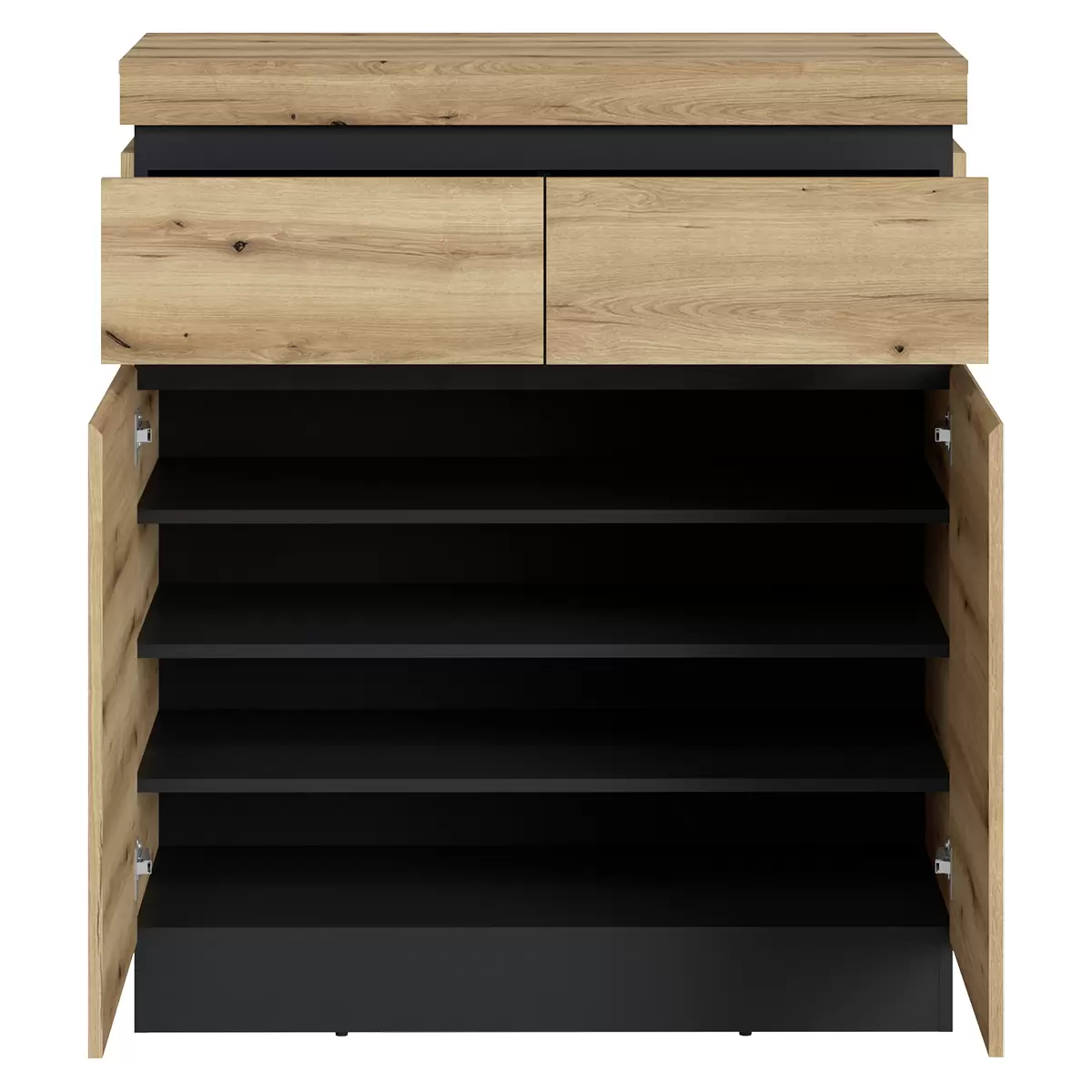 Sideboard 2T&2S Corte Eiche,grau