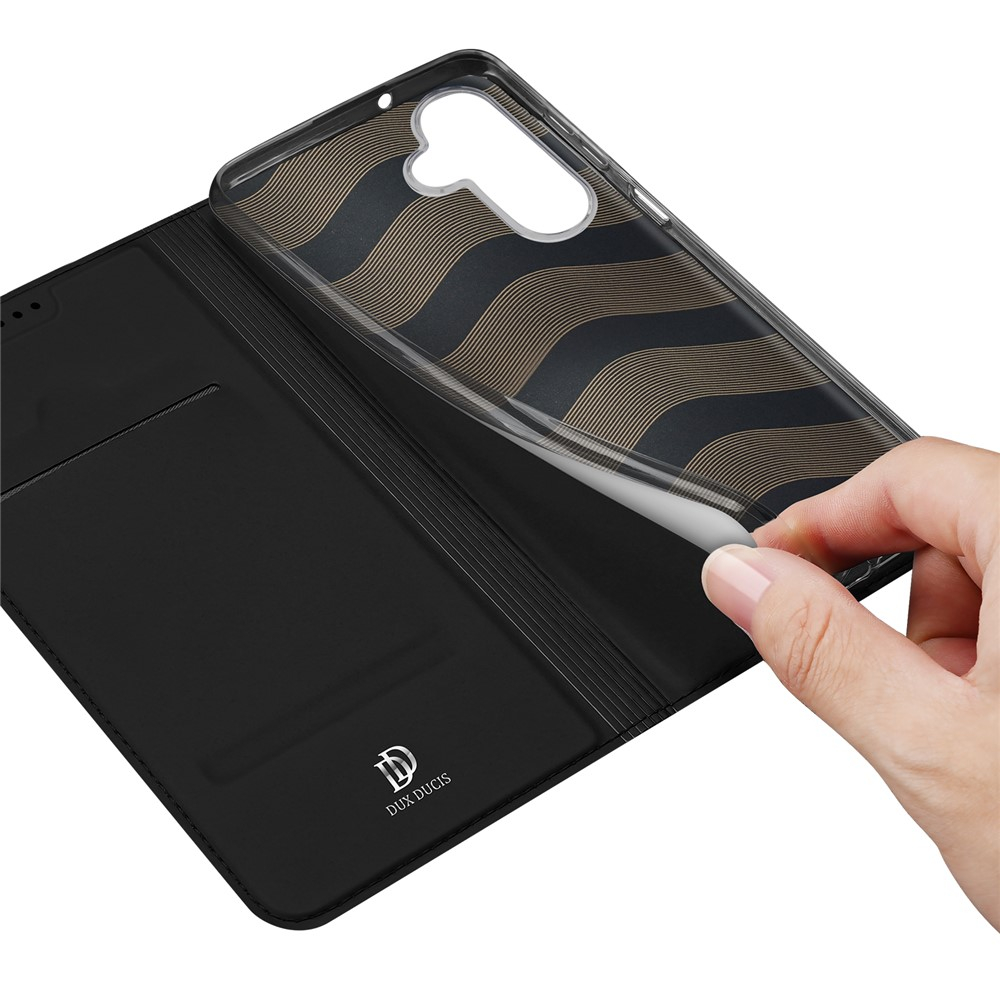 Samsung Galaxy A17 Flip Wallet Cover Leder Tasche - Schwarz