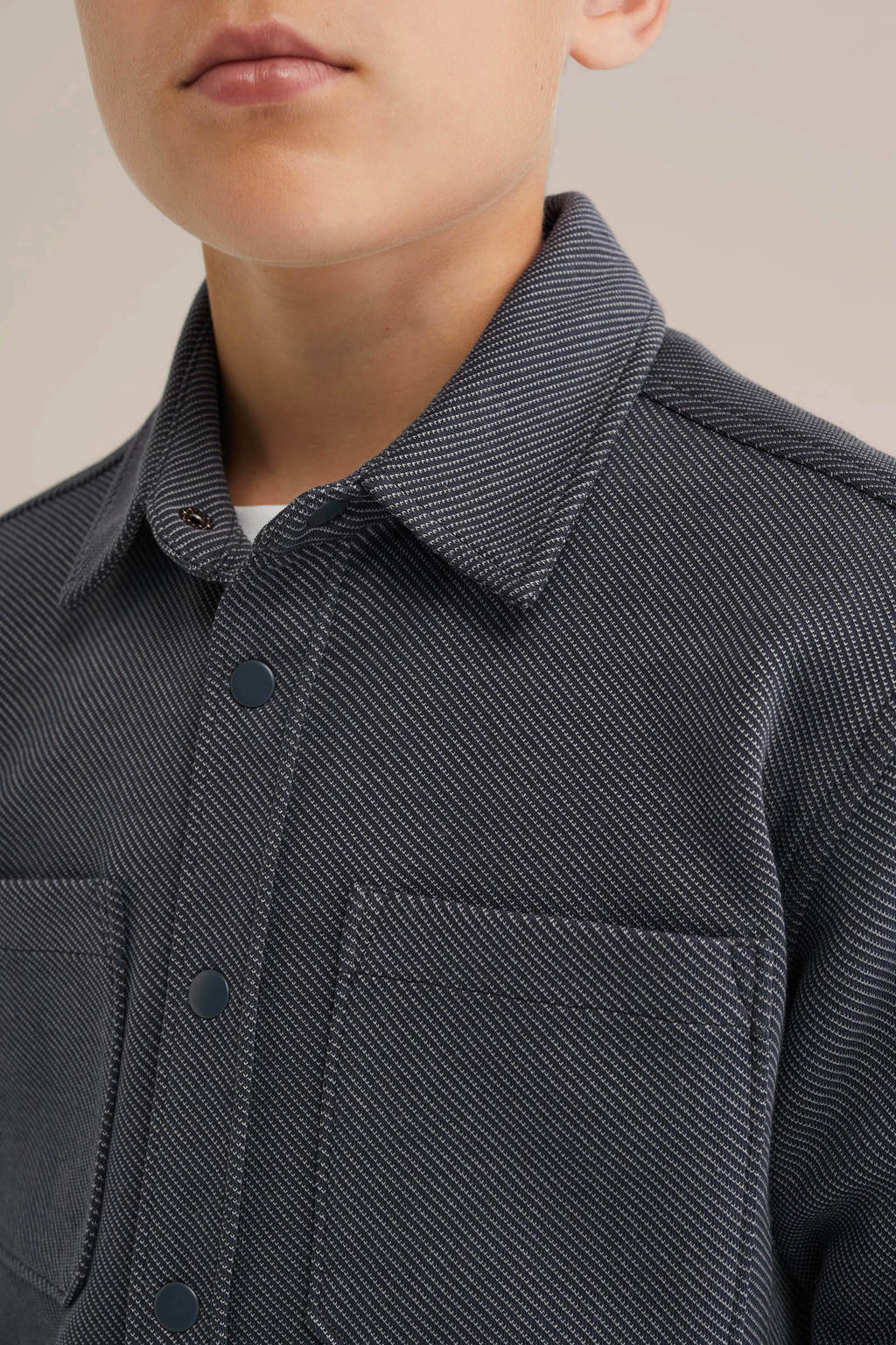 WE Fashion Blue Ridge overhemd antraciet