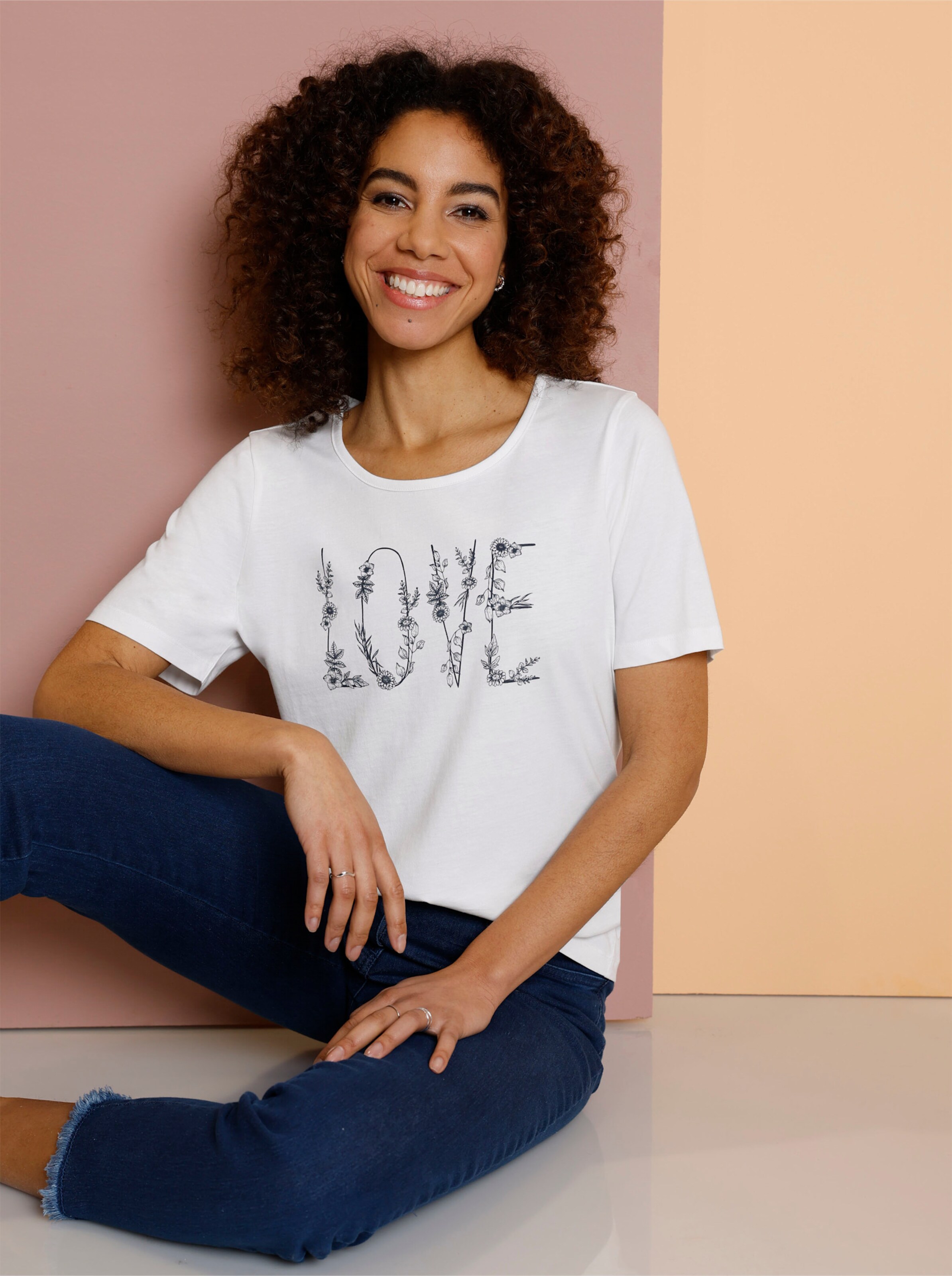 Kurzarmshirt mit Lettering-Druck