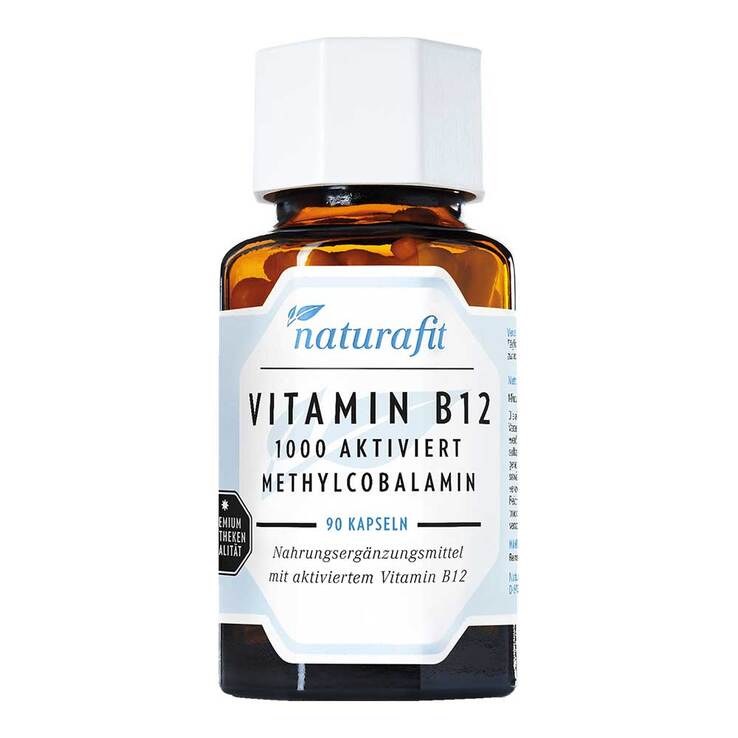 Naturafit Vitamin B12 1000 µg aktiviert Kapseln, 90 St