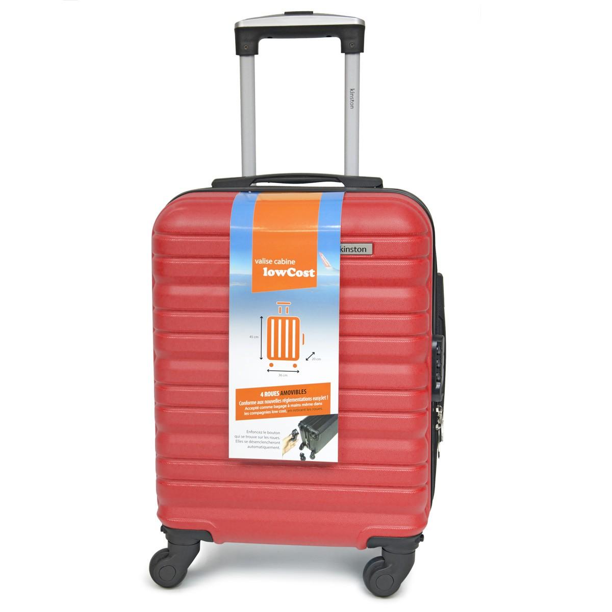 VALISE CABINE KINSTON ROUGE 50X36X20CM