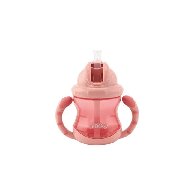 Nuby Flip-It Antilekbeker Handvaten Roze 12 Maanden