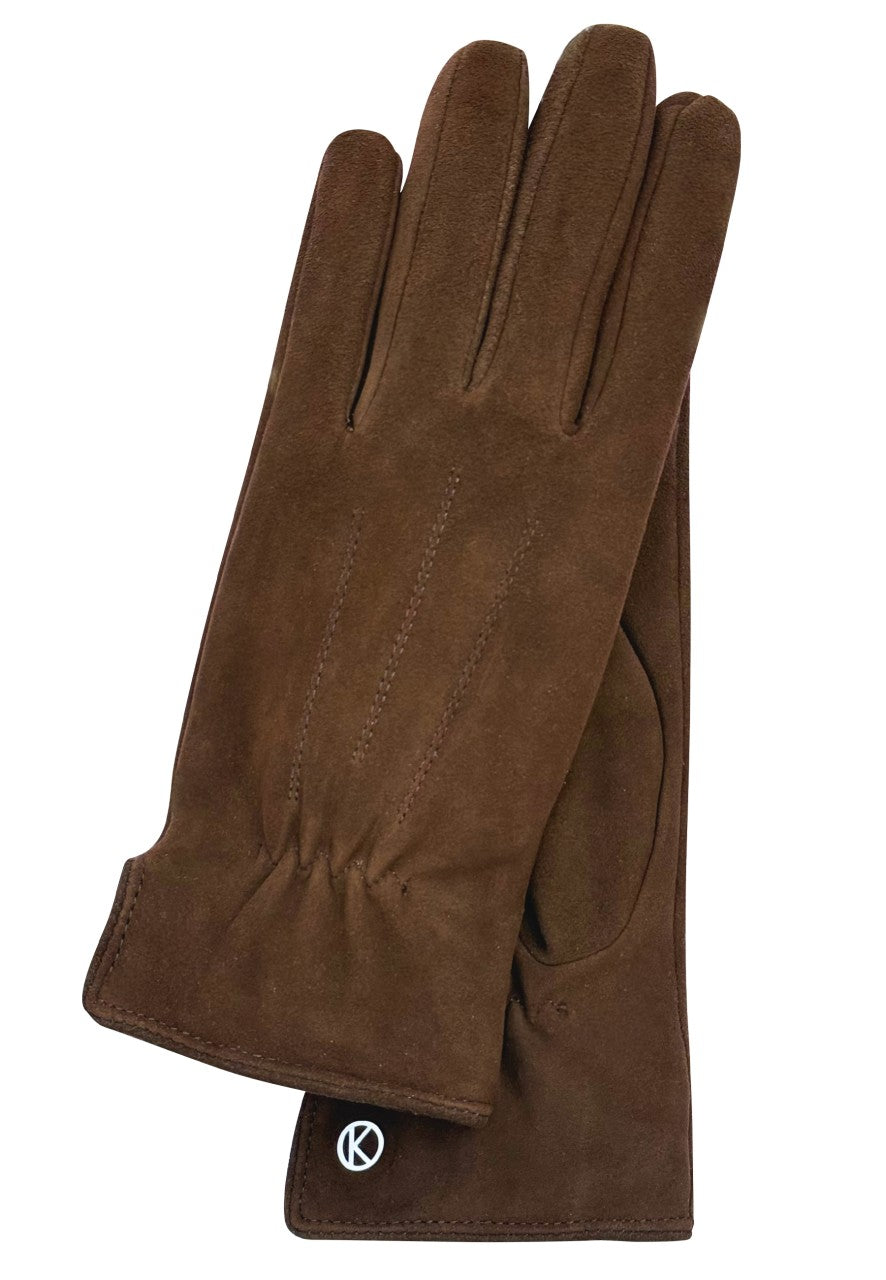 Suède handschoenen 'Luna' tabacco Tabacco