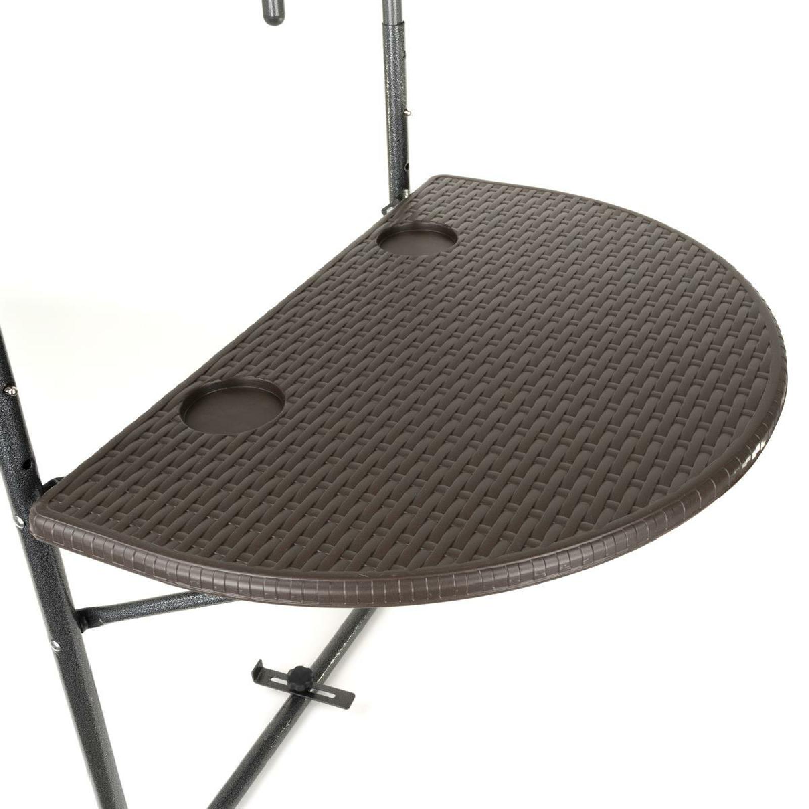 VCM Balkonhängetisch Balkontisch Wandklapptisch Hängetisch stabil 59 x40 cm braun