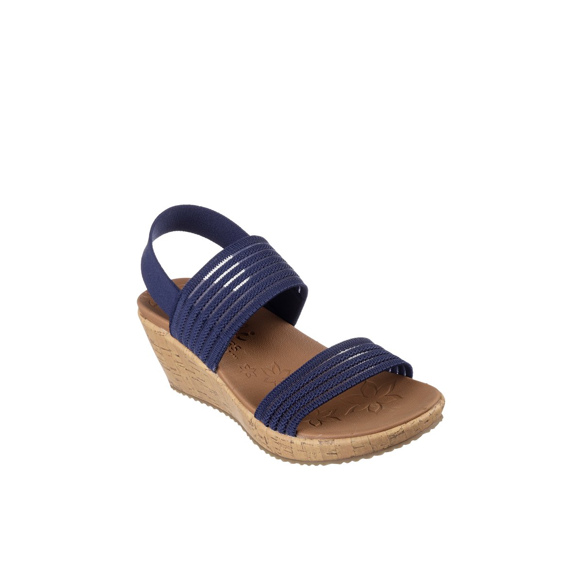 2X les points-Beverlee_sg-Sandales à bride arrière - Talon compensé - Marine