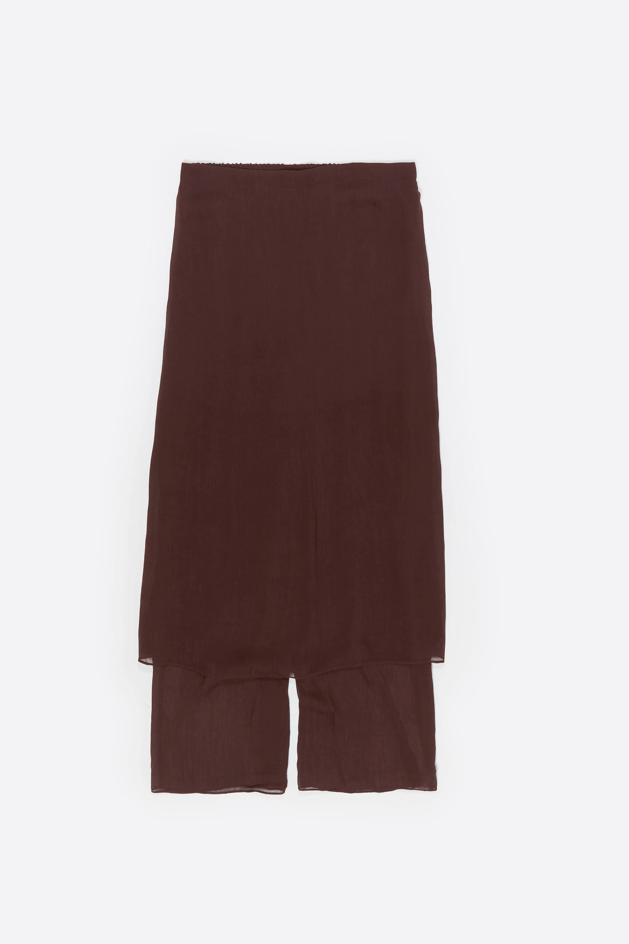 Saia-calça texturizada marrom