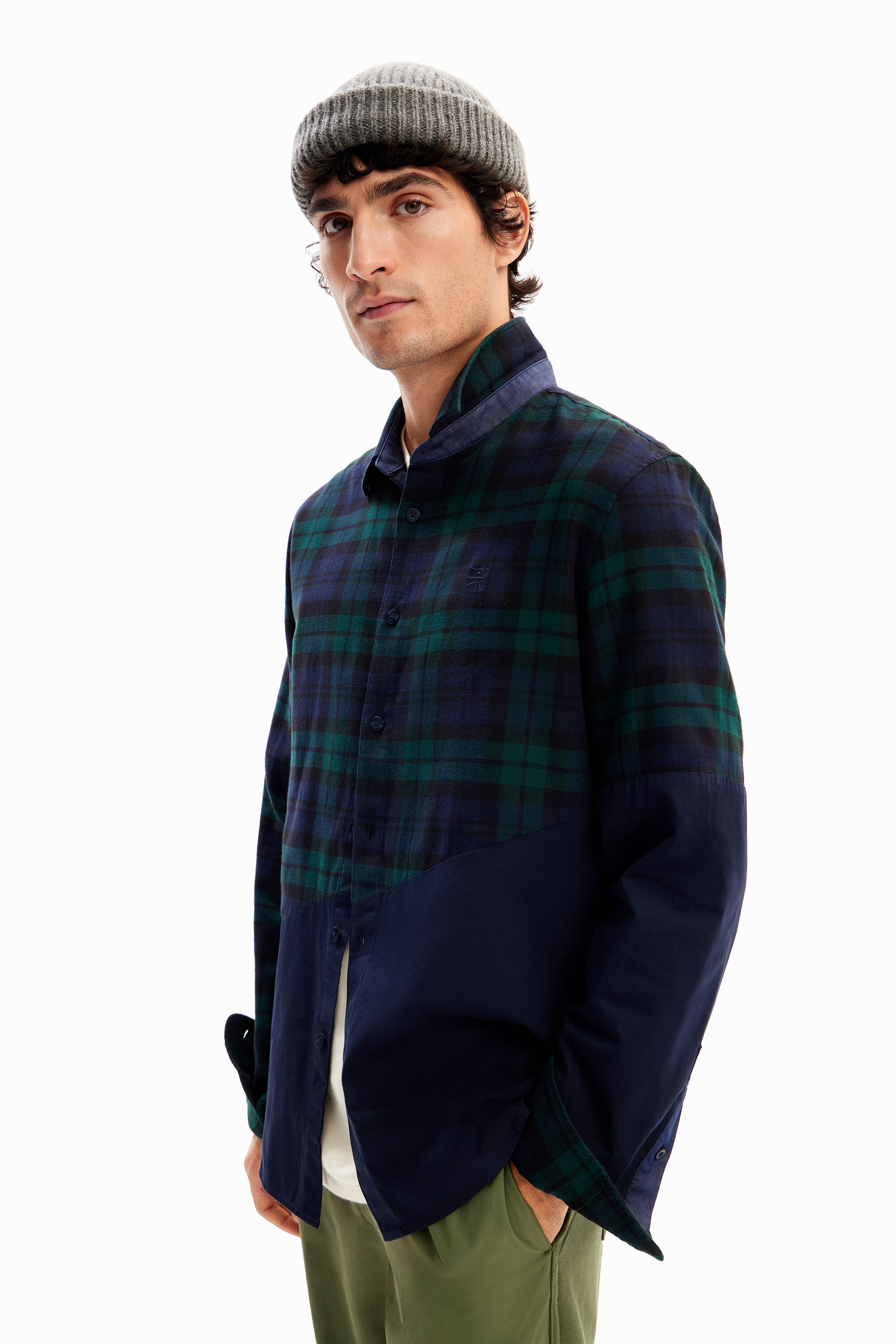 Camisa cuadros patch