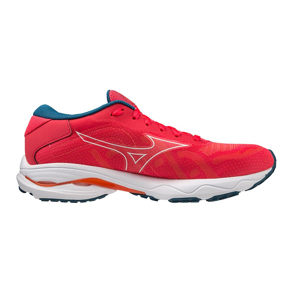 Mizuno WAVE ULTIMA 14 - Chaussures running Femme paradise pink/white/ink blue