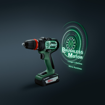 Bosch 18V accuboormachine brushless AdvancedDrill met 3-delige adapterset (Incl. 2 accu's 2.5Ah + lader)