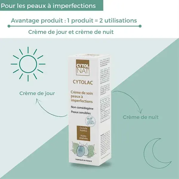 Cytolnat - Creme para a pele Cytolac com tendência a acne