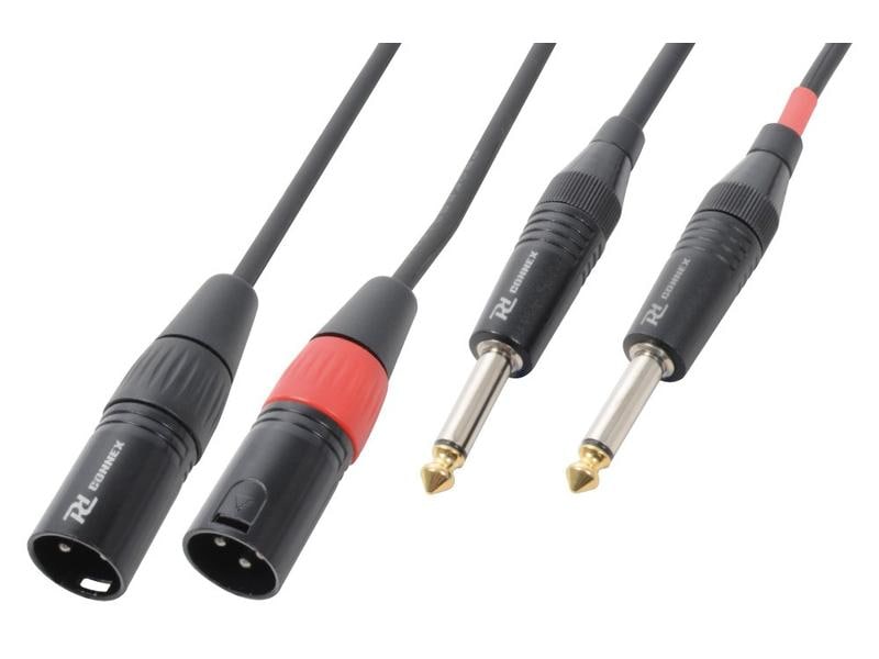 PD Connex CX64-3 XLR 3 Pole, male - Klinke 6.3 mm, male 3 m Audiokabel 2x XLRm - 2x 6.3 Klinke