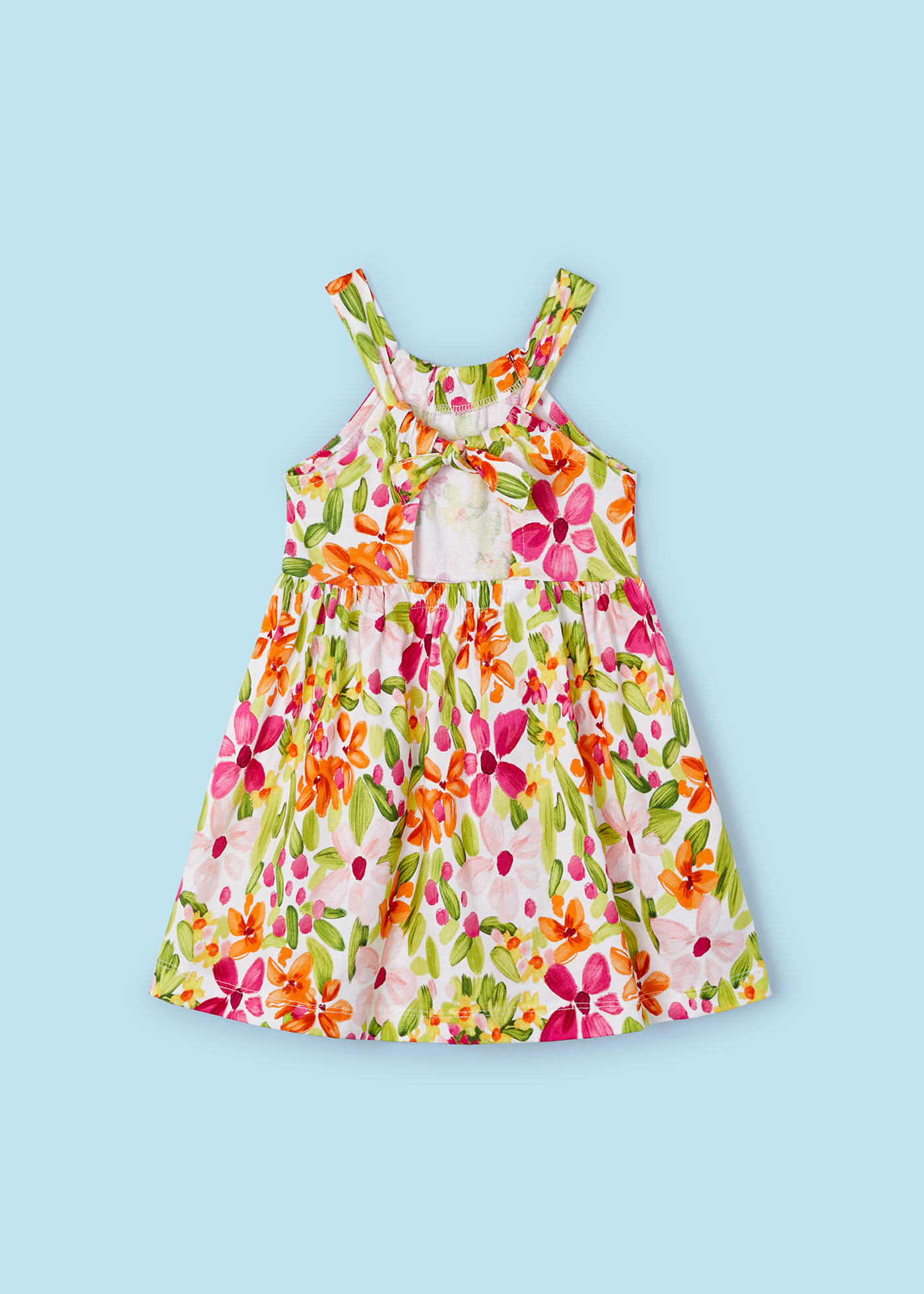 Vestido Better Cotton com estampa de flamingos para meninas