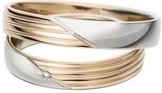 Trouwringen wit en rood goud 4mm