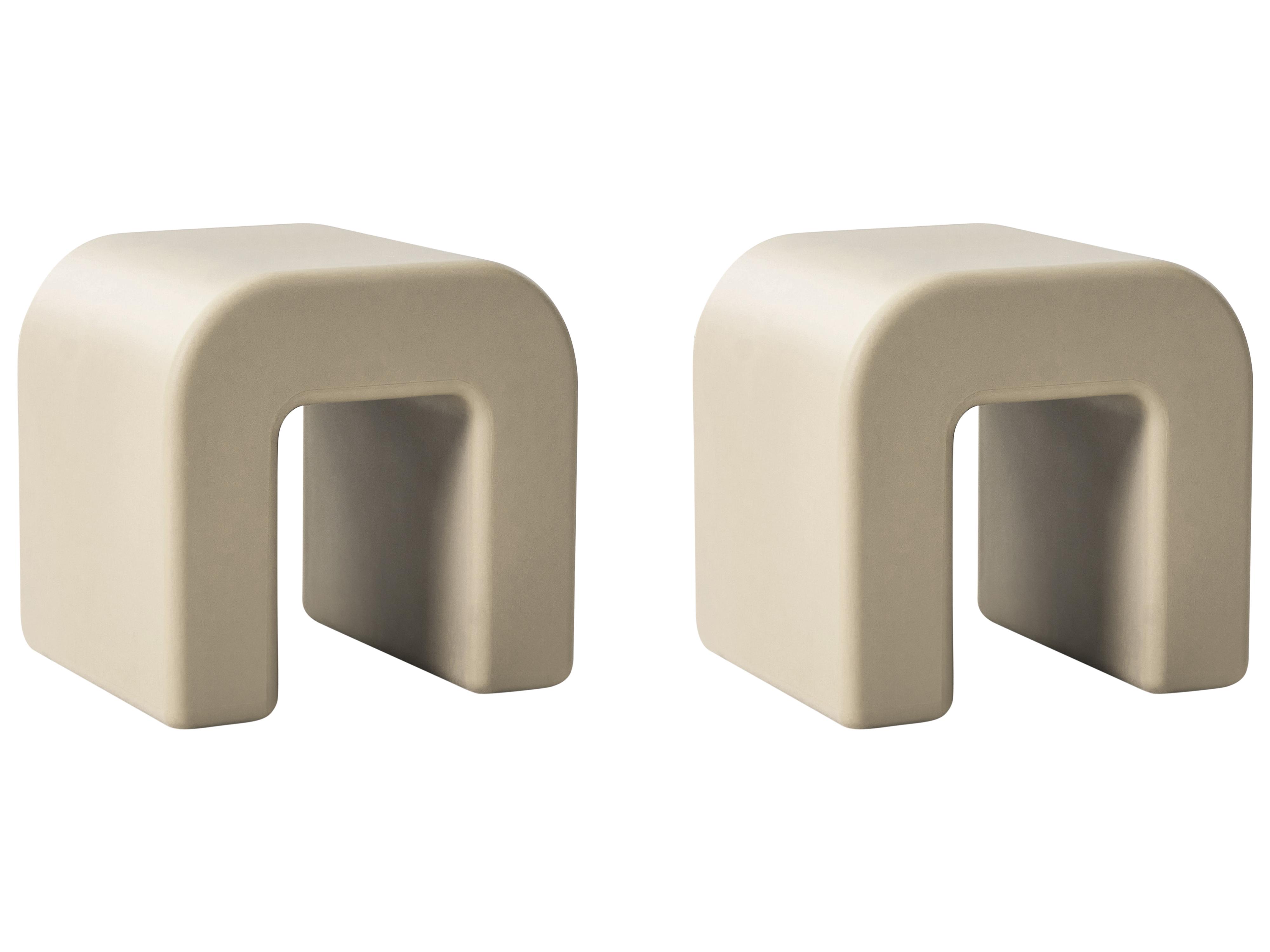 Set van 2 bijzettafels MOZIA Zandbeige