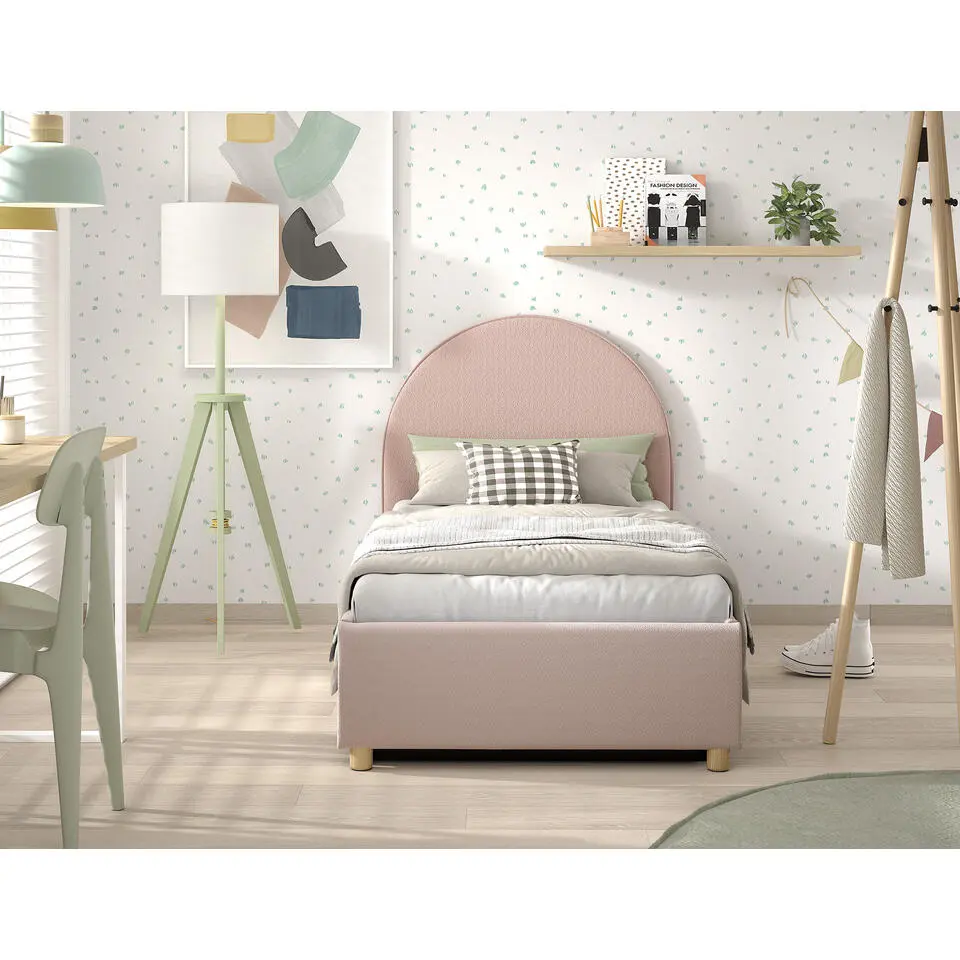 Vipack bed Moon met opbergruimte - roze - 90x200 cm