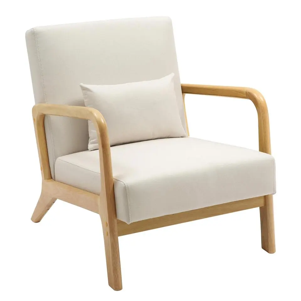 CLP Fauteuil Hibbing natura Frame - Hout - creme