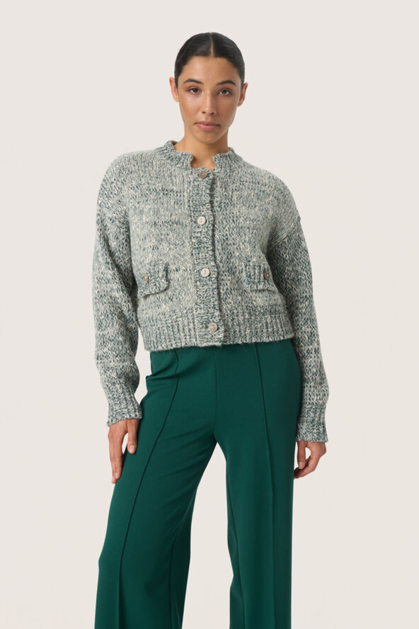 Soaked in Luxury SLKamelia Cardigan Rain forest melange