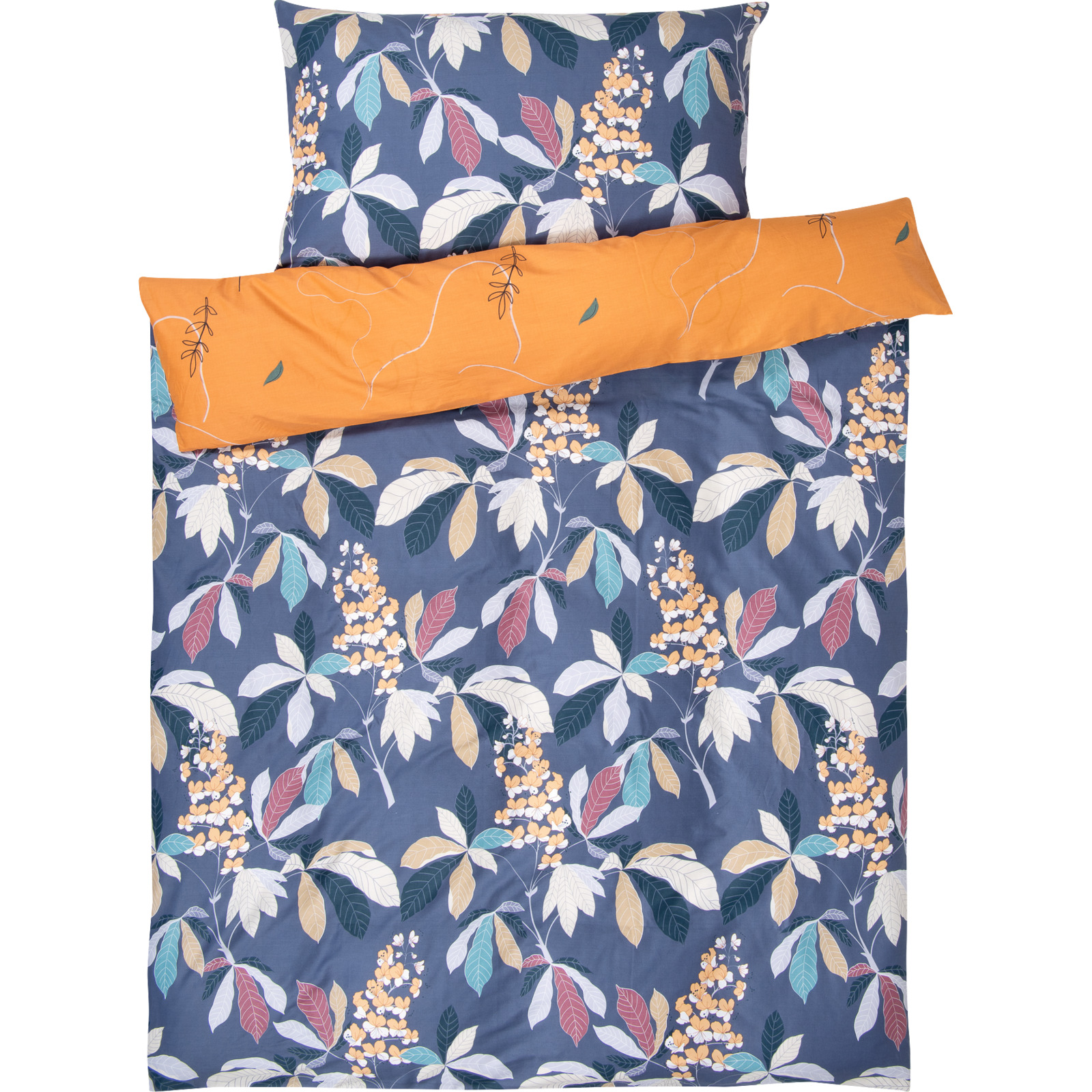 Bettwäsche mit Blätterprint