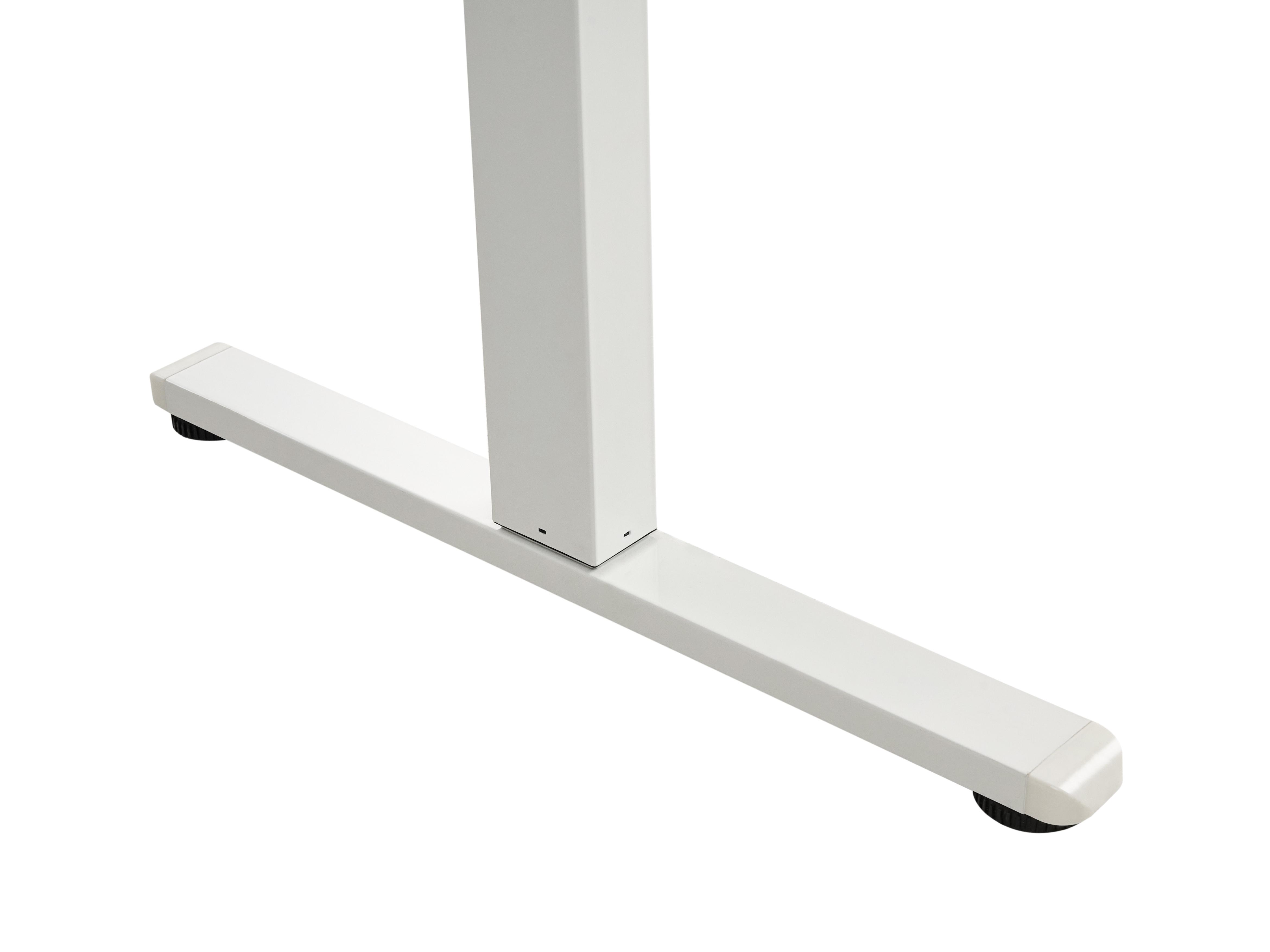 Elektrisch verstelbaar sta-bureau LUCAMA Lichtbruin/wit 120 cm 60 cm met USB-poort