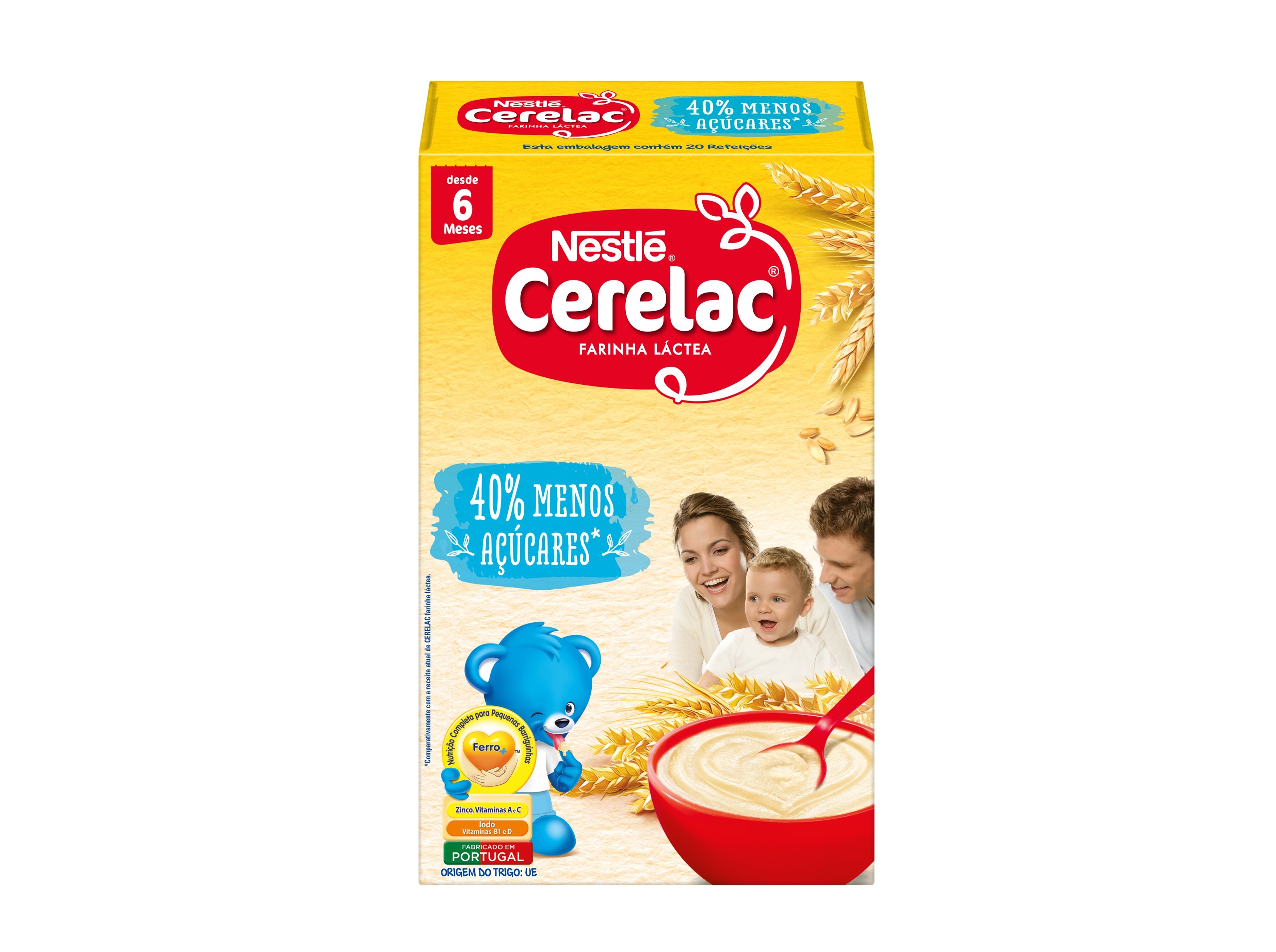 FARINHA LÁCTEA CERELAC -40% AÇUCAR 900GR
