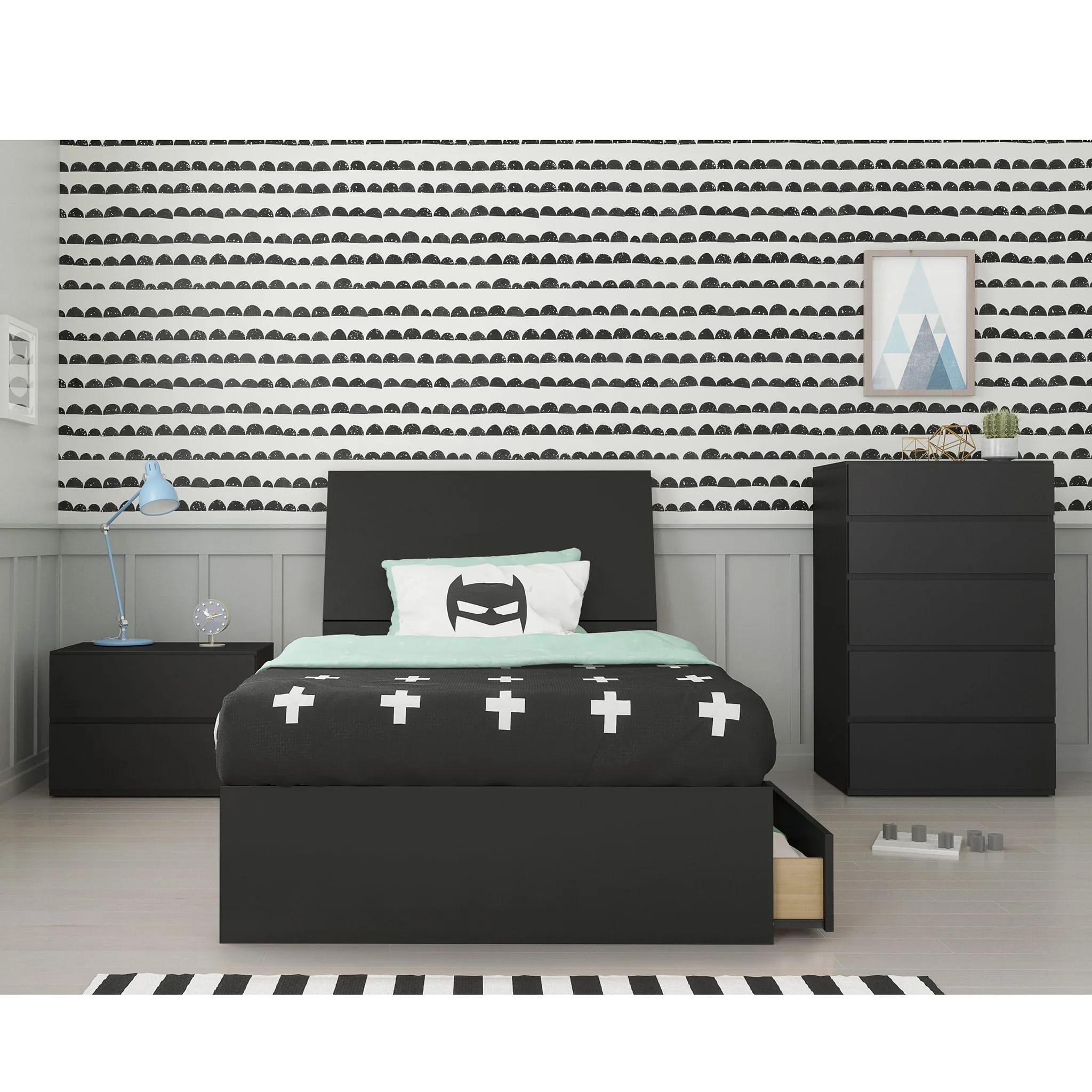 Nexera Table de Nuit Avenue - Noir