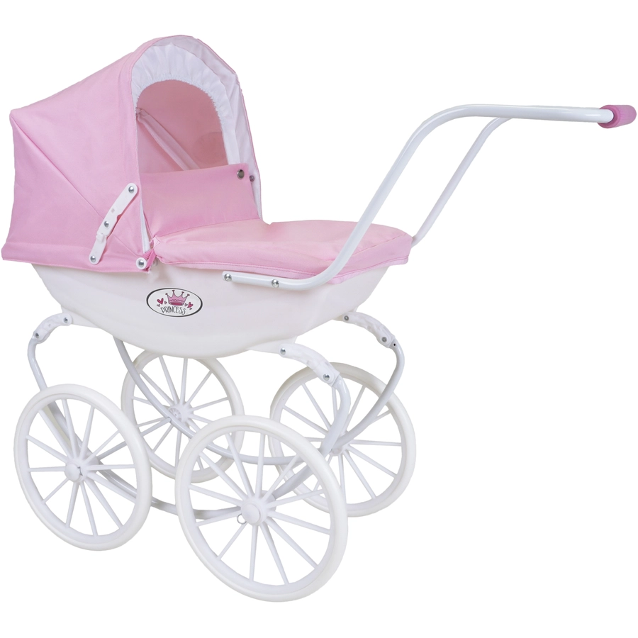 knorr toys® Puppenwagen Classic - pram rosaweiß
