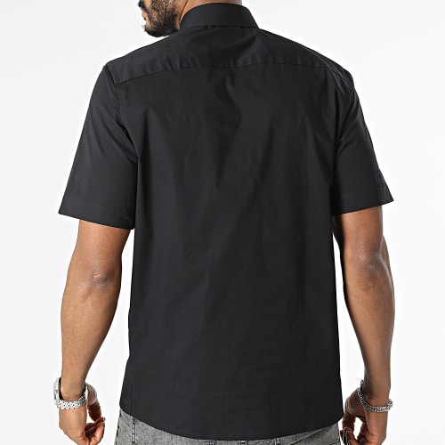Chemise Manches Courtes Stretch Poplin 9440 Noir