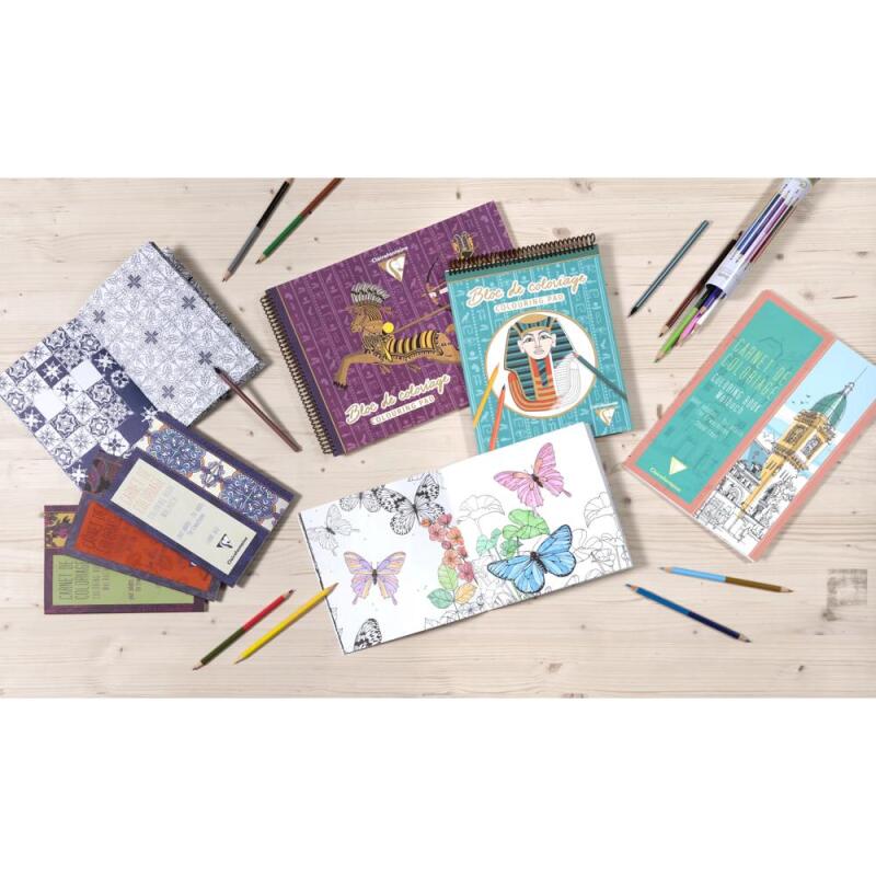 COLORIAGE, Bloc de 20 feuilles 250g/m2 au format 25x20cm - Egypte 1