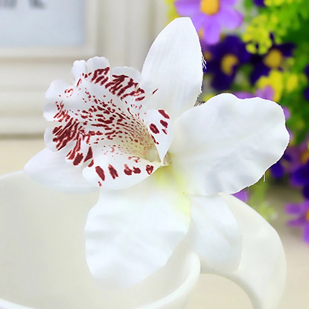 (2er Set) Haarspange Blumen Haarklammer Haarschmuck Accessoire - Rot