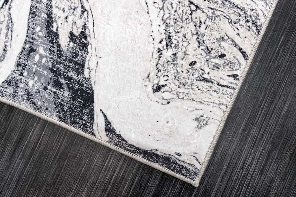 Design Teppich ART RUGS 230x160cm weiß grau Flachgewebe Indoor